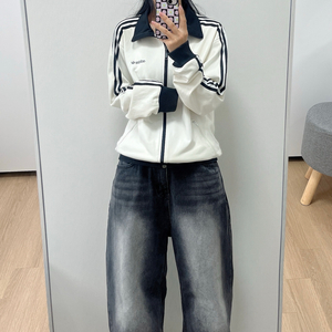 아디다스 베켄바우어 실버 자수로고 흰검 트랙탑 져지