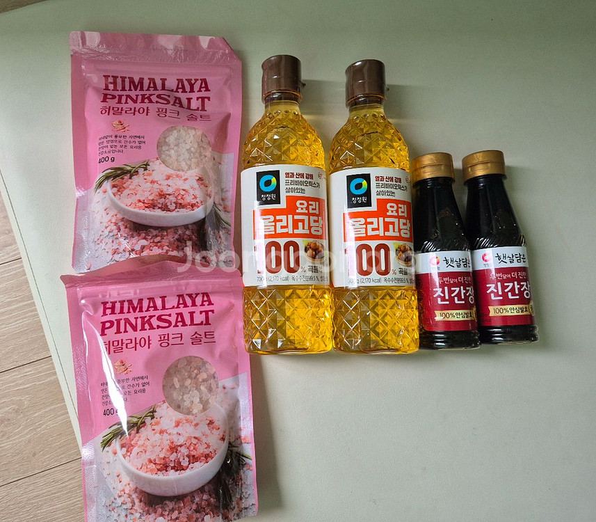 히말라야 핑크솔트 400g2개,올리고당2개,진간장2개~--0