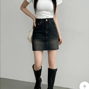 Y2K 빈티지 워싱 데님스커트 청스커트 미니스커트
