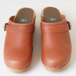 MIA (made in Sweden) 가죽 클로그 뮬