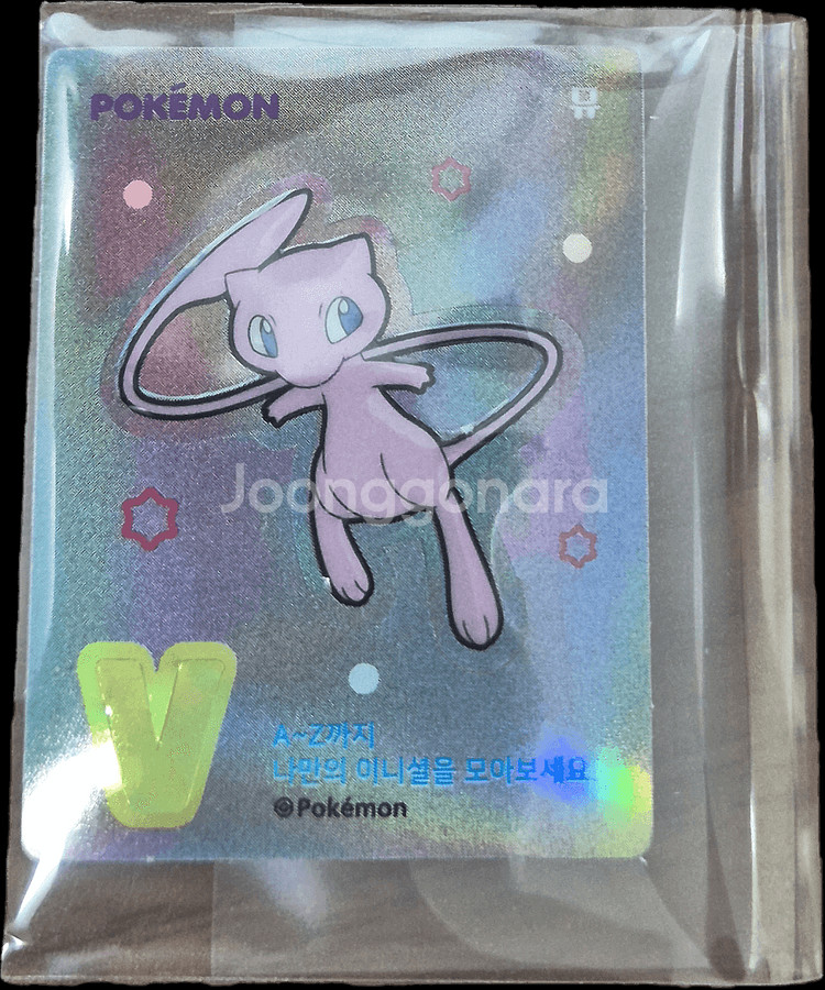 포켓몬 레모나 뮤 홀로그램 띠부씰스티커--0