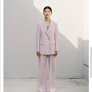 리플레인 라이트핑크 비스코스 린넨 자켓
