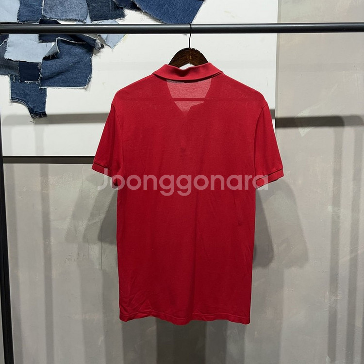 (100) 라코스테 캐주얼 클래식 자수 반팔 카라티--2