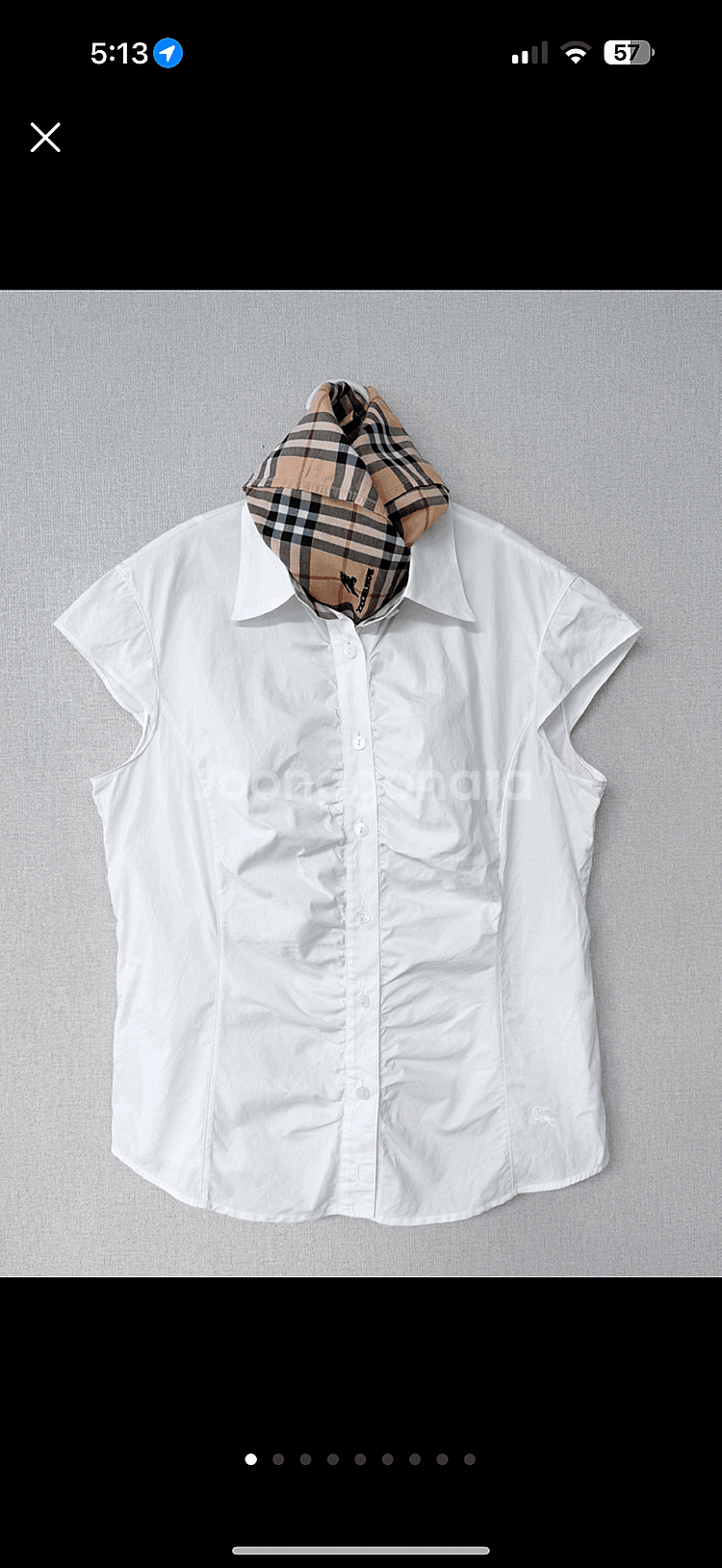 정품 Burberry 블라우스 셔츠 !스카프증정--0