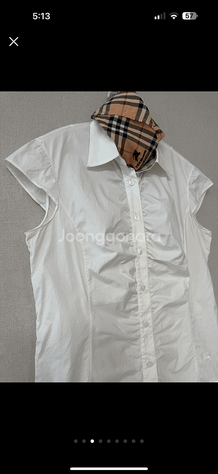 정품 Burberry 블라우스 셔츠 !스카프증정--2