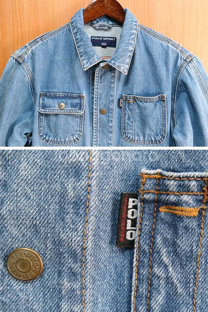 90s 폴로 랄프로렌 스포츠 빈티지 데님자켓 우먼--1