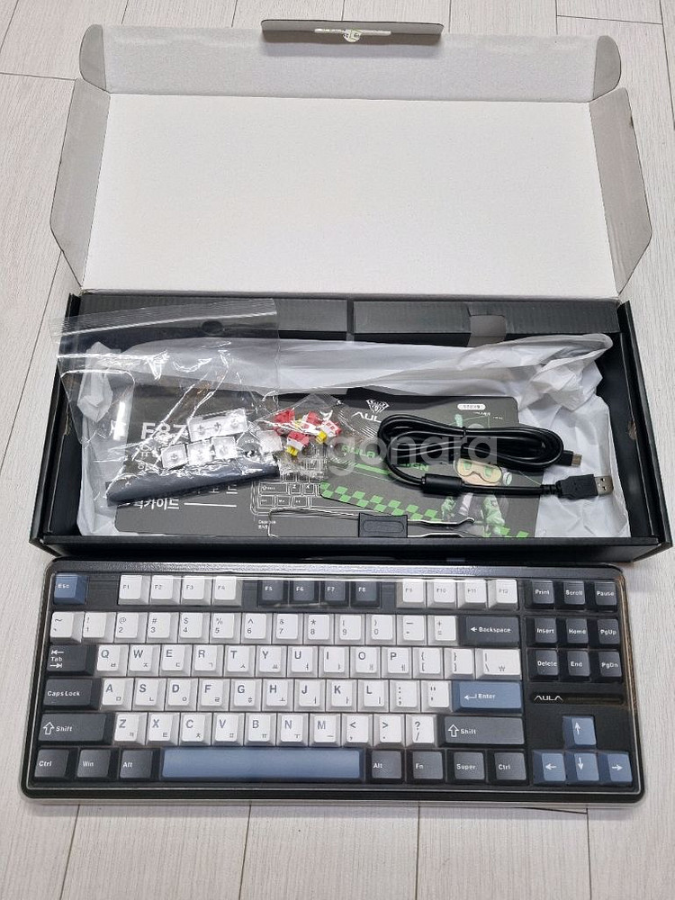 독거미 AULA F87 Pro 황축(옐로우축) 블랙--0