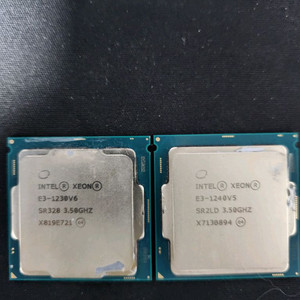 제온 CPU E3 1230 v6, E3 1240v5