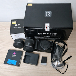 캐논 R50V 미러리스 카메라 rf 28mm 렌즈 포함