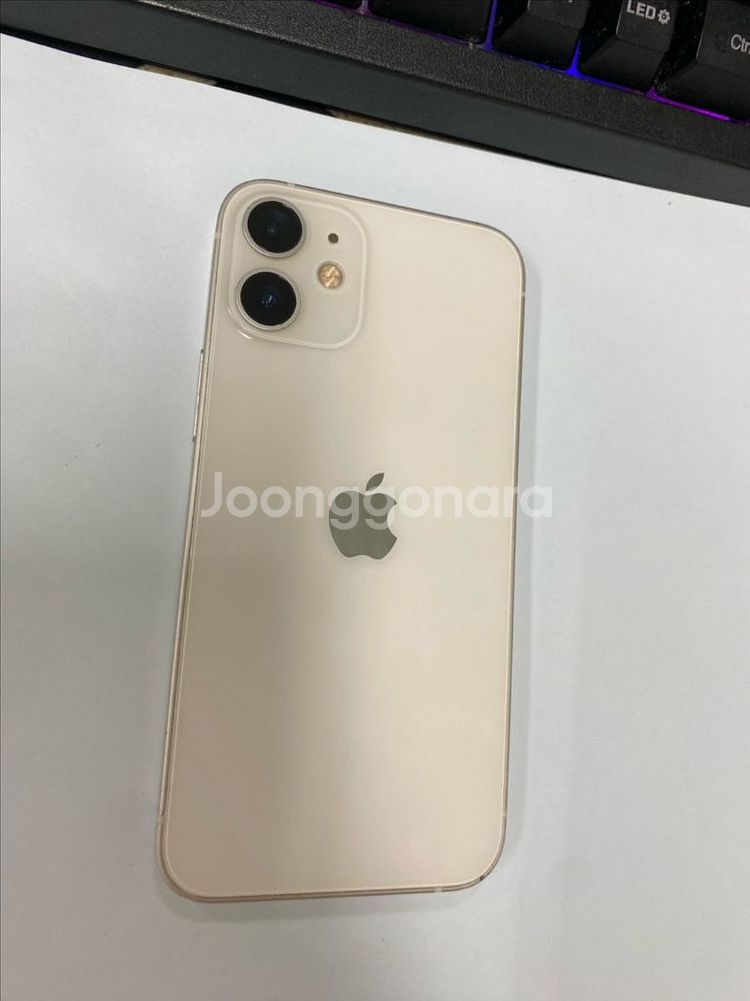 아이폰12미니 화이트 액정SS급 128GB 배터리91%--0