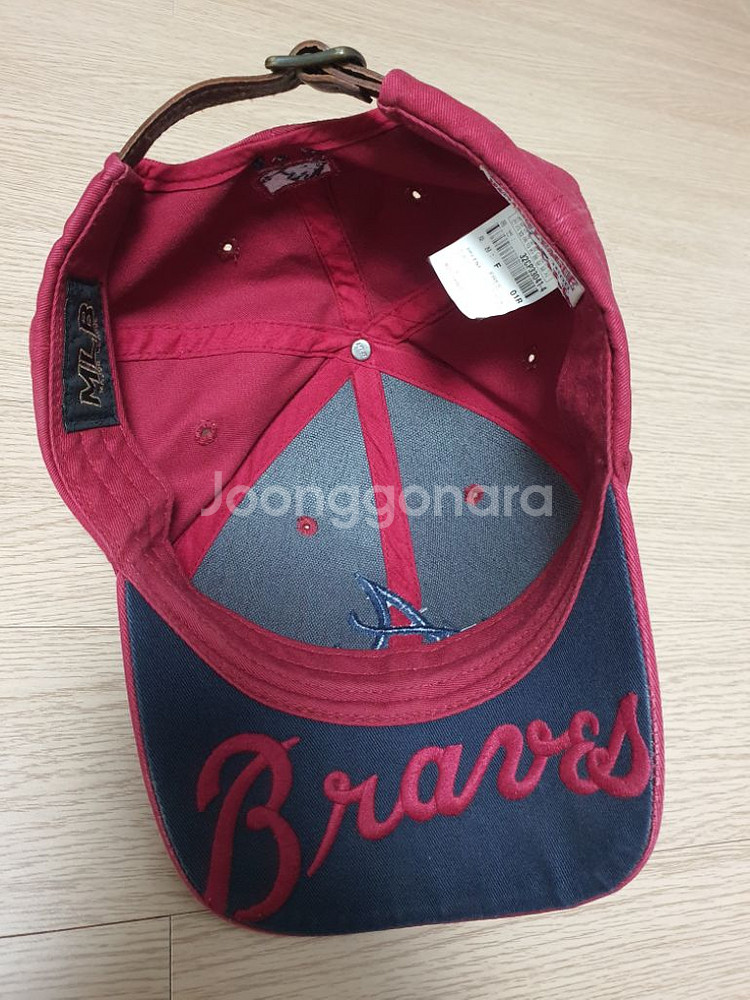 아틀란타 브레이브스 MLB 모자 버건디 중고 만원--1