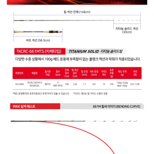 아부가르시아 타이라바 낚시대 팝니다.