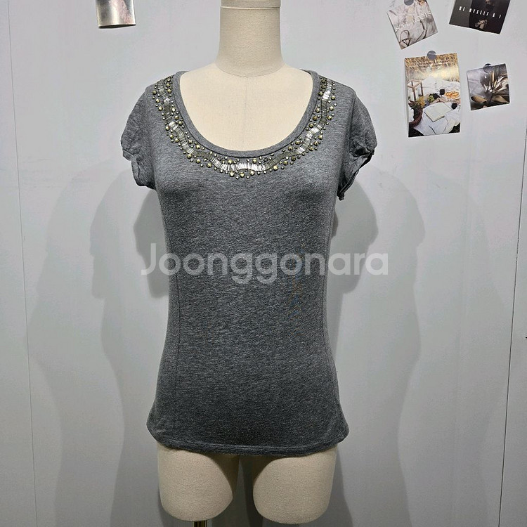 막스마라 라운드넥 반팔 티셔츠--0