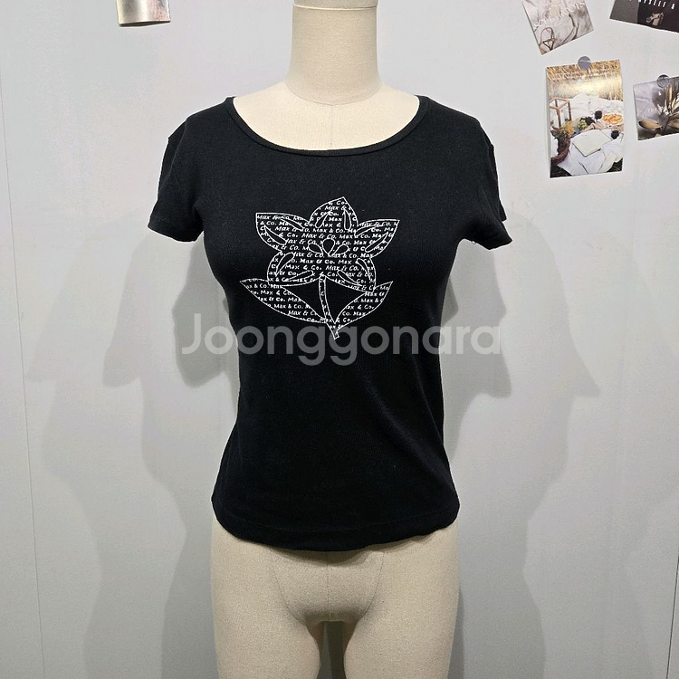 막스앤코 라운드넥 반팔 티셔츠 반팔티 면티 막스마라--0