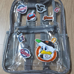 롯데자이언츠 pcv 투명 야구가방
