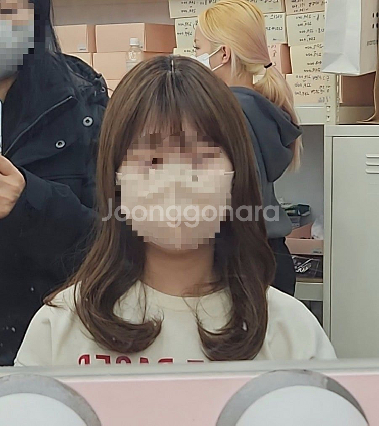 핑크에이지 통가발 자연갈색--2