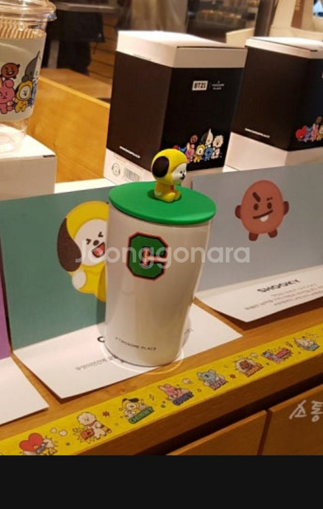 BTS 투썸 캐릭터 텀블러 BT21 치미--1