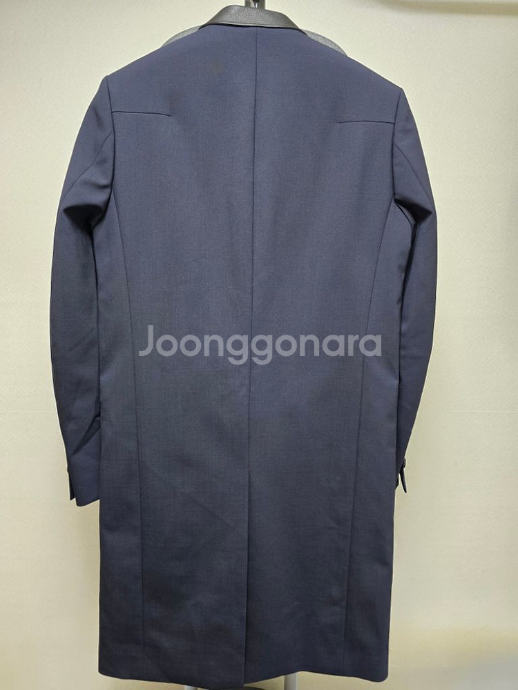 준지 레더 디테일 코트 정품--1