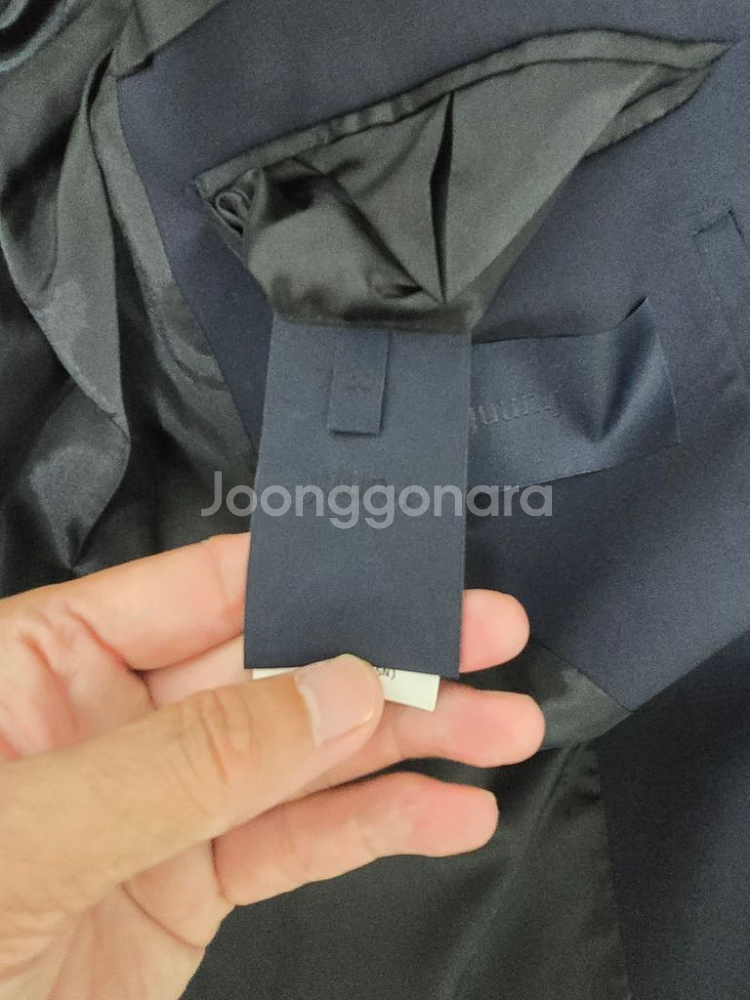 준지 레더 디테일 코트 정품--3