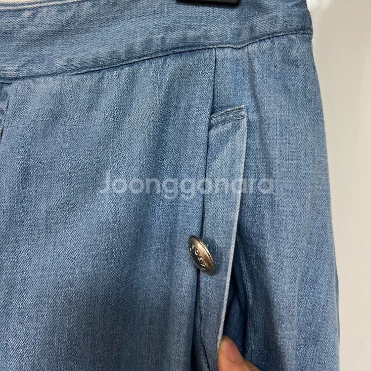 제평 아이디 id 데님 플레어 롱스커트 랑방오브제타임--5