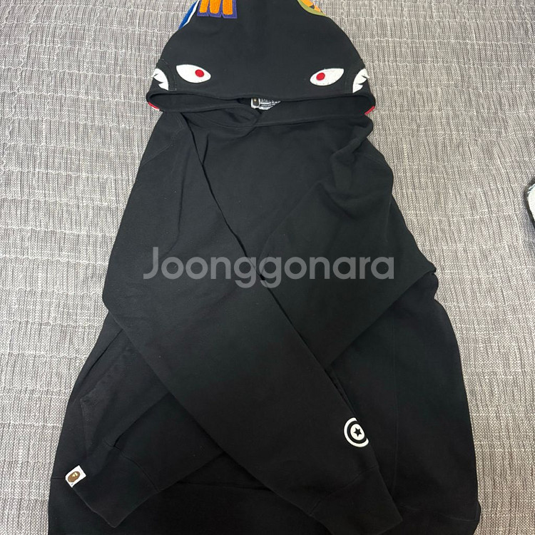 [2XL,XXL] 베이프 샤크후드 풀오버 블랙--2
