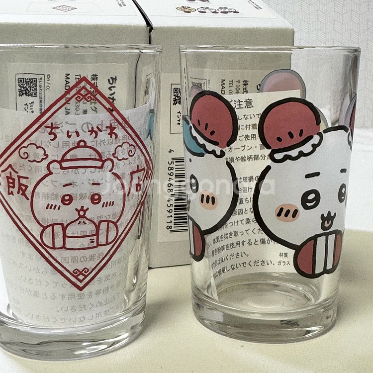 치이카와 먼작귀 치이카와 하치와레 글라스 컵 그릇 식기--0