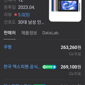 컬러 액정 타블렛 본체만 팝니다