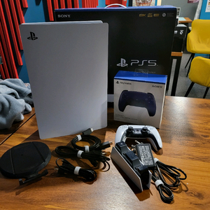 PS5 디지털 2인셋+정품 충전거치대+500gSSD