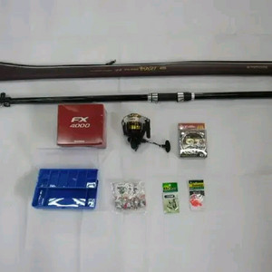 카본원투낚시대450+시마노릴+릴줄+소품세트