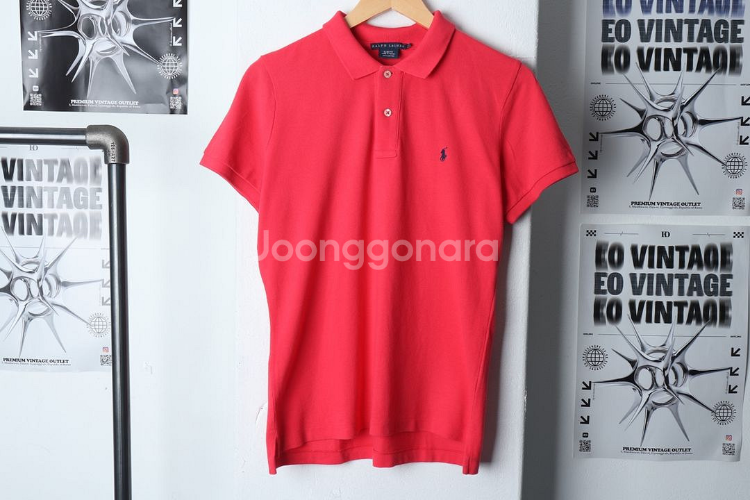 W(XL) 폴로 랄프로렌 반팔 카라 티셔츠 핑크 포니--3