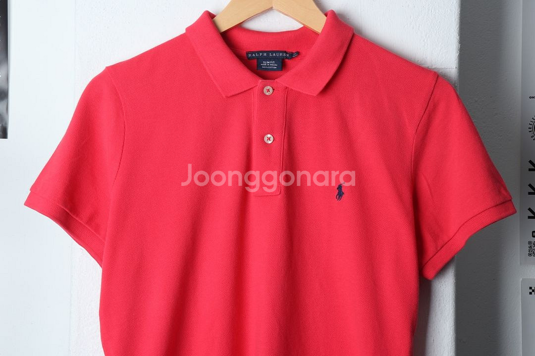 W(XL) 폴로 랄프로렌 반팔 카라 티셔츠 핑크 포니--2