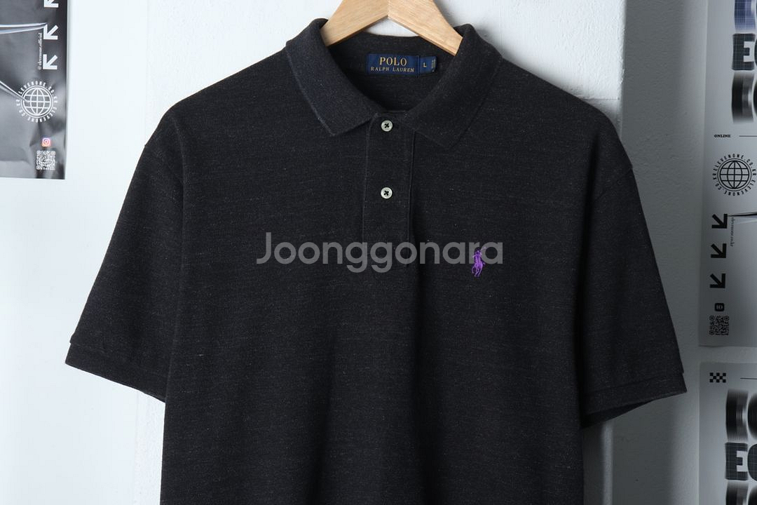 (L-XL) 폴로 랄프로렌 반팔 카라 티셔츠 블랙--6