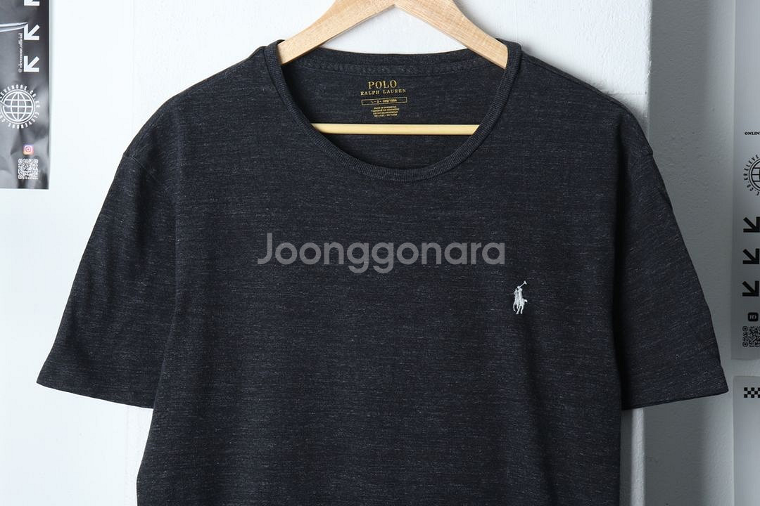 (L) 폴로 랄프로렌 반팔 티셔츠 그레이 포니 한정판--3