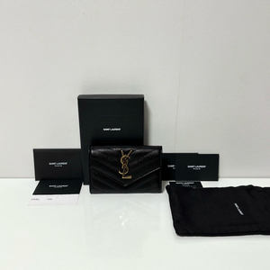 (새상품급) 생로랑 YSL 모노그램 플랩 카드지갑