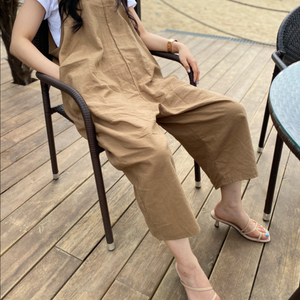 린넨 점프수트 마 뷔스티에 항아리 배기팬츠 원피스 세트