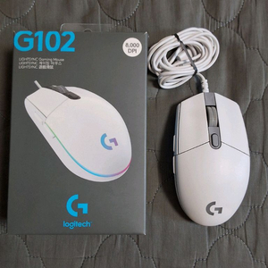 화이트 G102 로지텍 마우스