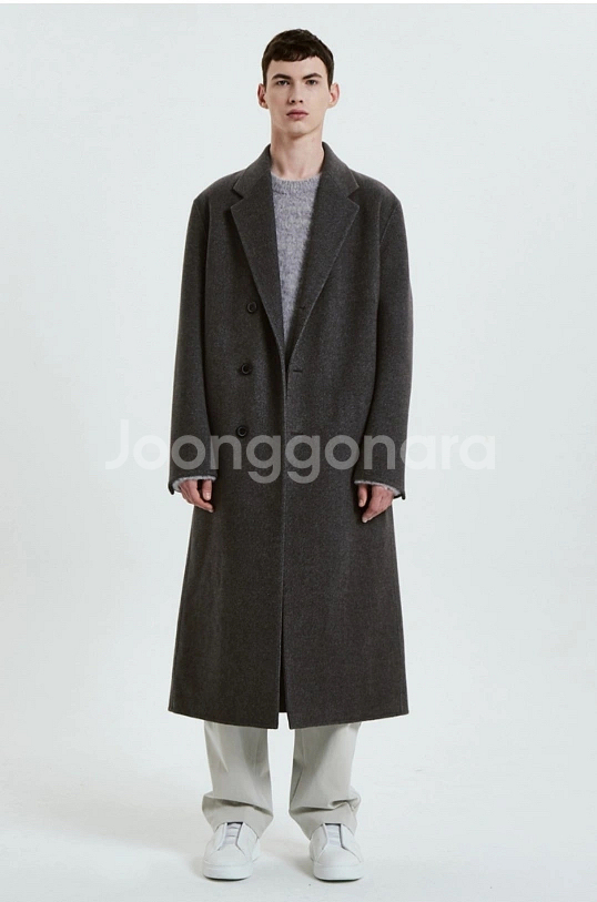 타임옴므 21fw 다크브라운 캐시미어 트윌 코트 100--7