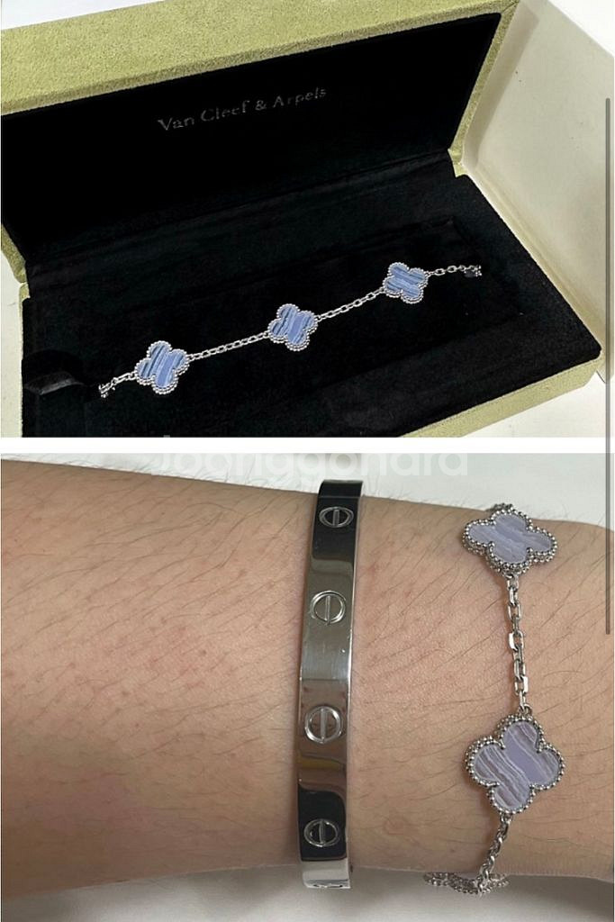 14k 칼세도니 팔찌--1