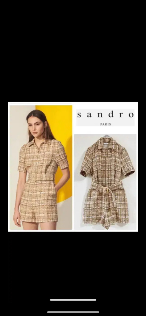 산드로 트위드 점프수트 36--2