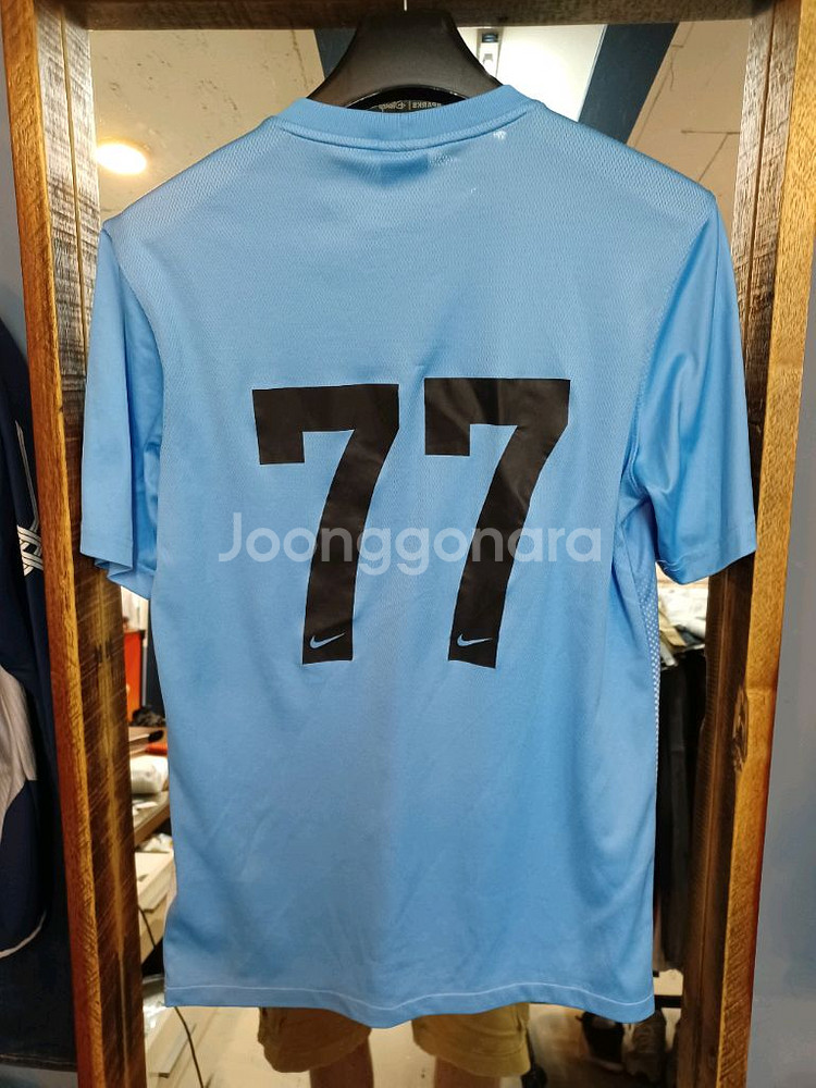 나이키 드라이핏 77 로고 투톤 기능성 반팔 m--1
