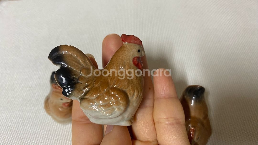 무민, 유리공예, 도자기 닭 미니어처 장식품 소품 일괄--8