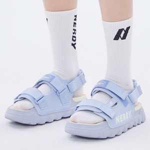 널디 | 240 | 더블 스트랩 브레드솔 샌들 스카이블