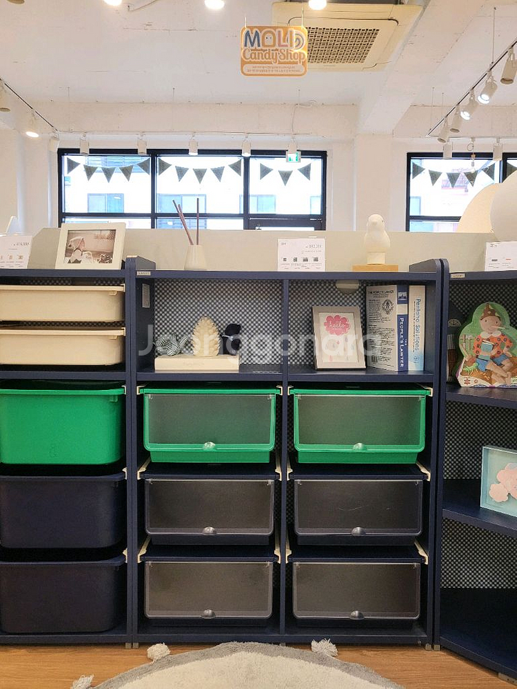 (리바트키즈 전시품)수납장과 코너장 책장구성--2