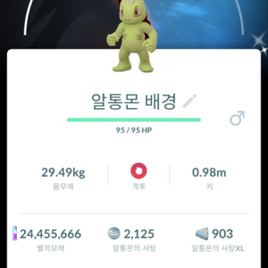 포켓몬고 배경 이로치 알통몬 판매