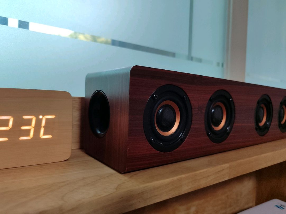 스마텍 블루투스 무선 우드스피커--1