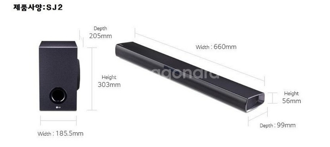 LG 사운드바 SJ2 160W RMS 새상품 판매--5