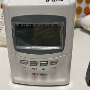 현대오피스 타임 레코더 EF-123 출퇴근기록기+카드