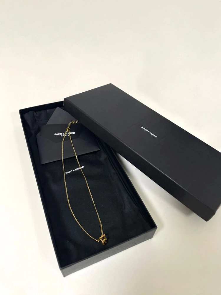(새상품) YSL 생로랑 로고 펜던트 목걸이 이미지