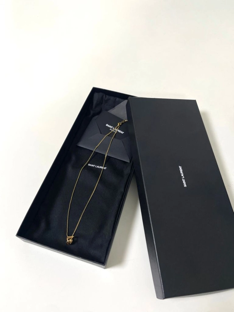(새상품) YSL 생로랑 로고 펜던트 목걸이 이미지