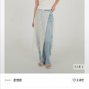 온앤온 쉬어 랩 스커트